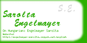 sarolta engelmayer business card
